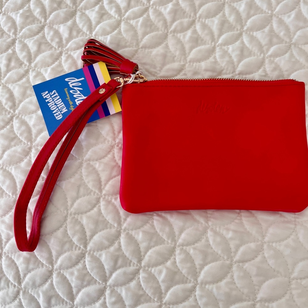 NEW UGA Georgia Go DAWGS Red Jen Wristlet: 4.5” by 5.5” Stadium approved - Picture 5 of 6